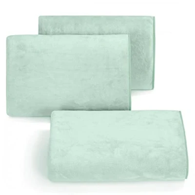 Image of Eurofirany Microfibre Quick Drying Soft Plain Set of 6 Oeko Tex Sports Beach Towel, Polyester, Mint, 30x30cm (X6)