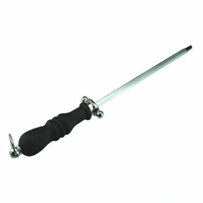 Image of Knife Sharpener Honing Steel Blade Sharpening Scissors 20cm Rod Butchers Tool