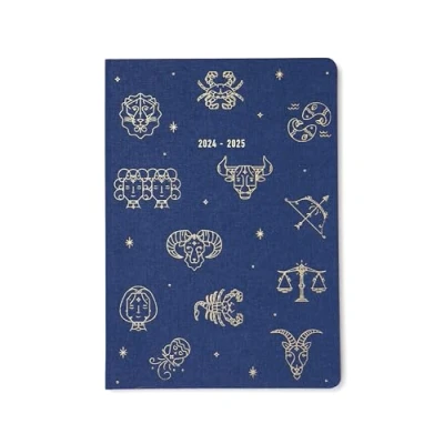 Image of Letts of London Zodiac A5 week to view 2024/2025 academic diary midnight blue