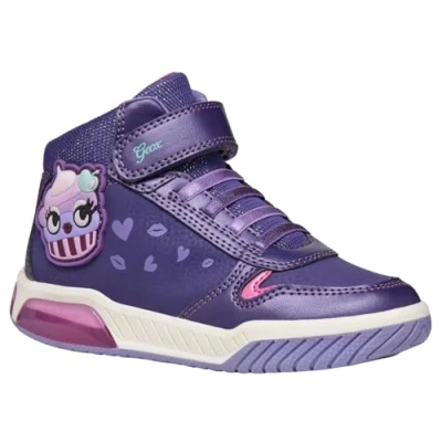 Image of Geox Girl&#039;s J Inek Girl C Sneakers, Violet Fuchsia, 5 UK Child