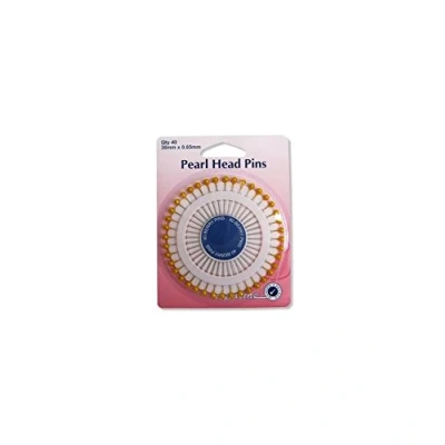 Image of Hemline 38mm Pearl Head Pins 40pcs H669.G