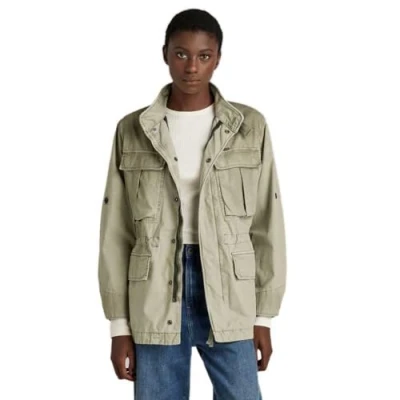 Image of G Star RAW Womens Field Overshirt Green Cotton Size Small