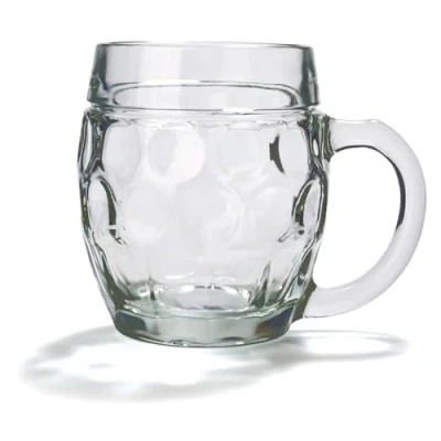 Image of Stölzle Oberglas Tübinger Beer Mug with Oversize &amp; Shield / Set of 6 Mugs 0.5 Litres Sturdy Jug Glasses Made Soda Lime Glass Sugar L Dishwasher Safe