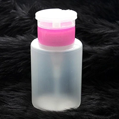 Image of Gemini_mall® 150ML Nail Vanish Polish Remover Acetone Pump Dispenser Bottle (Pink)