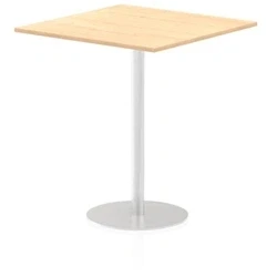 Image of Italia 1000mm Poseur Square Table Maple Top 1145mm High Leg