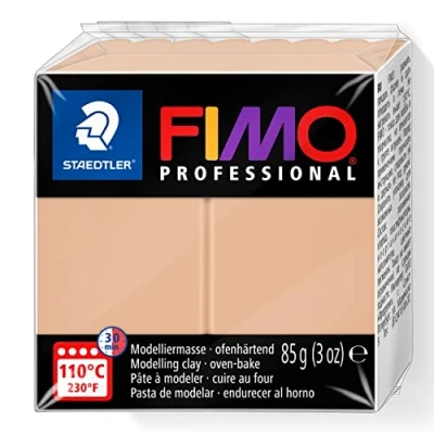 Image of STAEDTLER 8004 45 FIMO Professional Oven Hardening Polymer Modelling Clay Sand (1 x 85g Block)