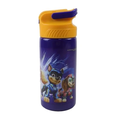 Image of OM SUPPLIES Paw Patrol Characters Reusable Aluminium Sipper Water Bottle Drink with built in handle for Easy Carry School Lunch Kids Childrens 500ml (Paw Patrol)