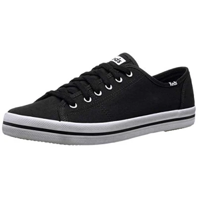 Image of Keds Women&#039;s Kickstart Seasonal Solid Sneaker, Black, 7 UK