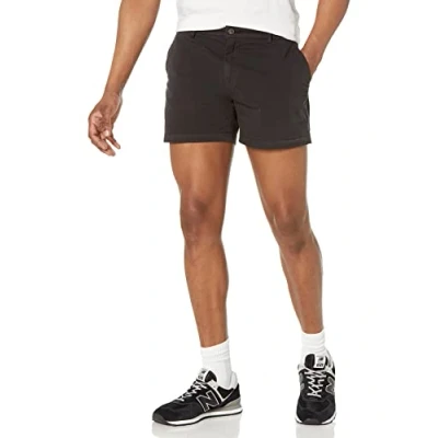 Image of Amazon Essentials Men&#039;s Slim Fit 5&quot; Flat Front Comfort Stretch Chino Short (Previously Goodthreads), Black, 32W