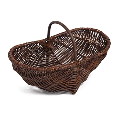 Image of Prestige Wicker Trug Garden Basket, Dark, one Size