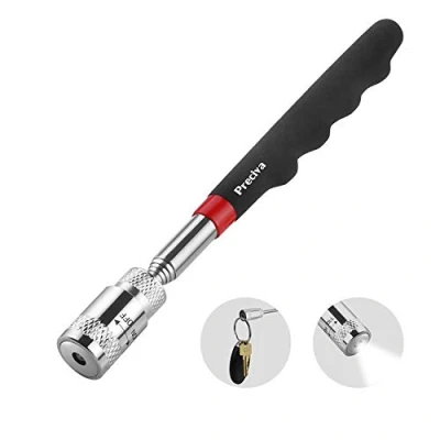 Image of Magnetic Telescopic Pick Up Tool, Preciva 35Pounds Picking Stick Extendable to 103cm, Magnet Sticker Gadget, Flexible Grabber Portable Retriever Wand Gifts for Men, Father, Husband
