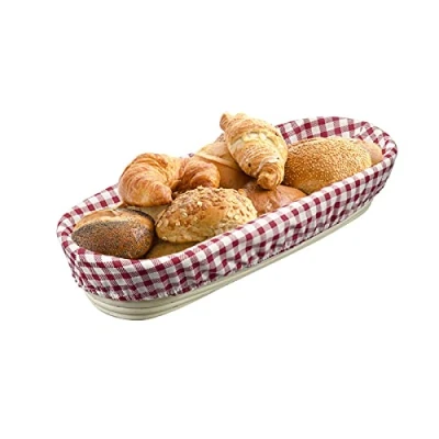 Image of Westmark 3201226K Cover for Oval Baskets 39.5 x 15.5 cm Cotton Checked