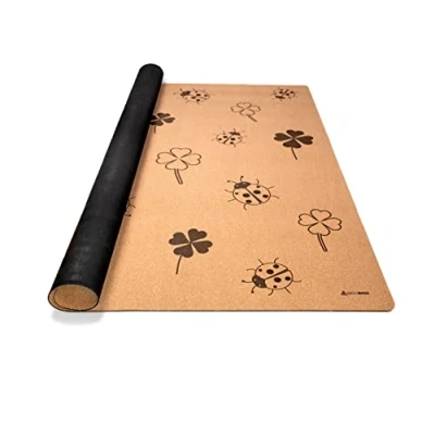 Image of Secoroco Play Mat Made of Cork. Non Toxic Crawling for Babies and Children Happiness 160 x 110 cm