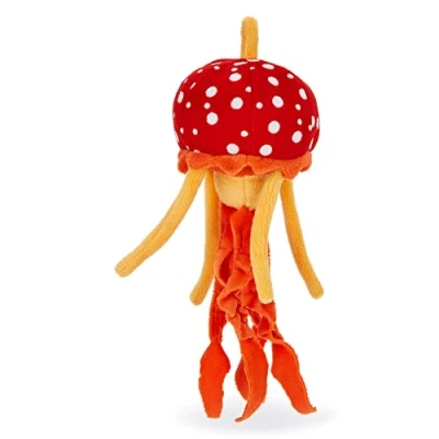 Image of Zappi Co Plush Children&#039;s Stuffed Soft Cuddly Toy Part of Safari Animals Collection, Perfect for Kids (23cm Height) (Jellyfish (Red))