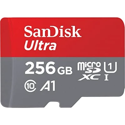 Image of SanDisk Ultra microSDXC UHS I memory card 256 GB+adapter (for Android smartphones and tablets MIL cameras, A1, C10, U1, 120 MB/s transfer)