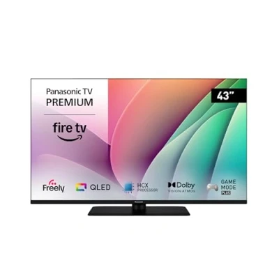 Image of Panasonic TV 43W80AEY W80 Series 43 inch 4K Ultra HD LED Smart TV, 2024, Fire Freely, Dolby Vision &amp; Atmos, Alexa Voice Control, Airplay, Black