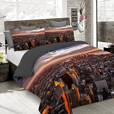Image of Italian Bed Linen MB HOME ITALY, Goodnight Duvet Cover Set, Manhattan, Double