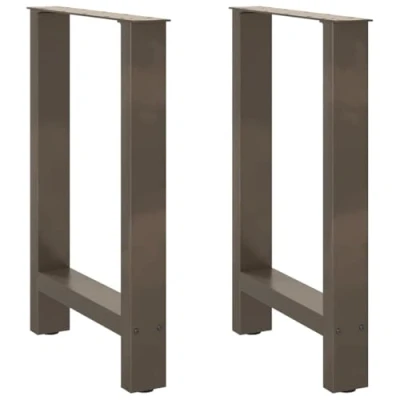 Image of vidaXL coffee table legs natural steel, adjustable 72 73 cm height sturdy powder coated design