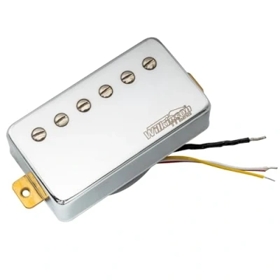 Image of Wilkinson WOCHB Ceramic PAF Style Humbucker Neck Pickup for Les Paul SG Electric Guitar, Chrome