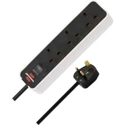 Image of Brennenstuhl Ecolor Extension Socket 3 Way White/Black 3m H05VV F3G1,5 *GB*