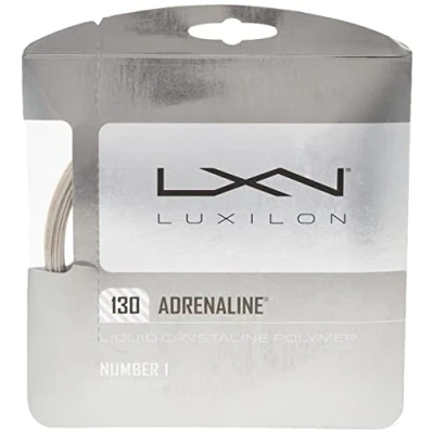 Image of Wilson Luxilon Tennis Racket String, Adrenaline 130, 200 m Roll, Grey, 1.30 mm, Unisex, WRZ990090