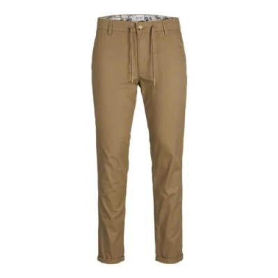 Image of JACK &amp; JONES Men&#039;s Jpstmarco Jjsummer Chinos Trouser, Elmwood, 33 W/36 L