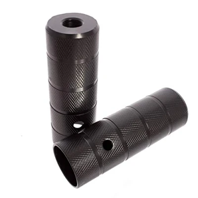 Image of KHE Black Steel BMX Axle Pegs Trick Axles 14 mm Thread Pair