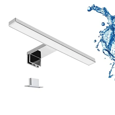 Image of LIGHTWORLD24 Welt der Lichter LED Mirror Light I Bathroom Makeup Surface Cabinet Lighting Clamp Neutral White 230V 550LM IP44 30cm 5W