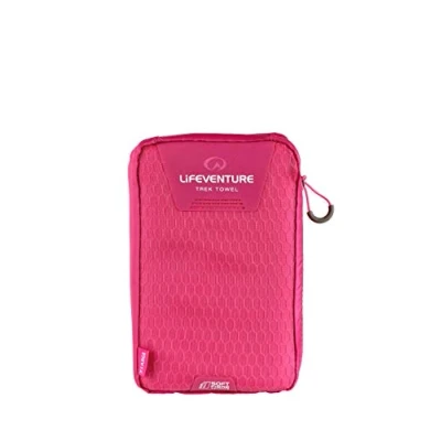 Image of Lifeventure SoftFibre Travel Towel — Compact, Lightweight Quick Dry Sports &amp; Beach Towel, Sand Free Design, Extra Large, Pink