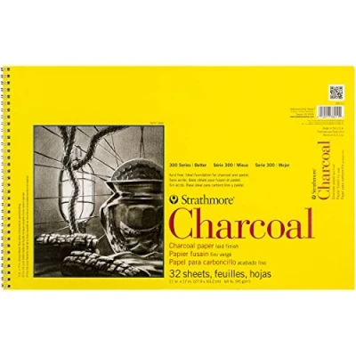 Image of Strathmore Charcoal Spiral Paper Pad 11 x 17 inch, 32 Sheets, Multicolor, 11x17