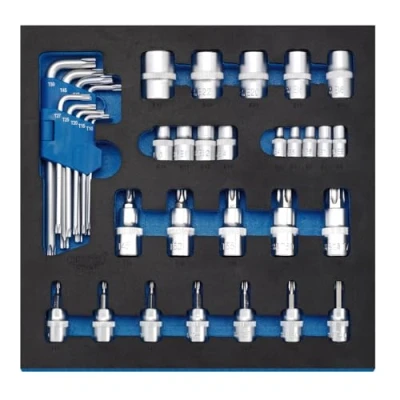 Image of Draper TX STAR® Screwdriver Insert Bits and Keys in 1/2 Drawer EVA Tray (35 Piece)