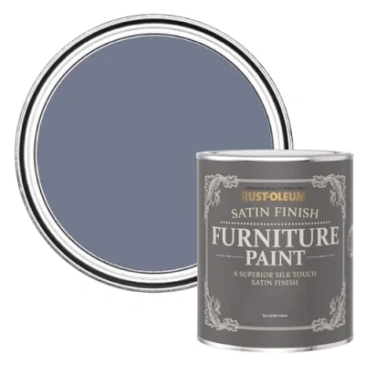 Image of Rust Oleum Blue Furniture Paint in Satin Finish Hush 750ml
