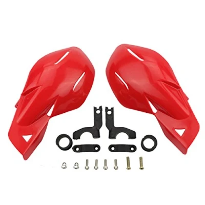 Image of GOOFIT 7/8&quot; Handlebar Hand Brush Guards Protector Handguards Assy Replacement For Motocross Motorcycle Off road Pit Dirt Bike ATV Red