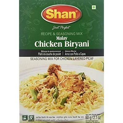 Image of Shan Spice Mix For Malay Chicken Biryani Masala, 2.12 oz ℮ 60 g, 3 Pack