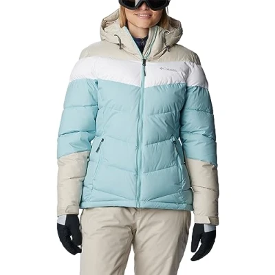 Image of Columbia Women&#039;s Abbott Peak Insulated Jacket, Ski Aqua Haze/Dark Stone/White, Size S