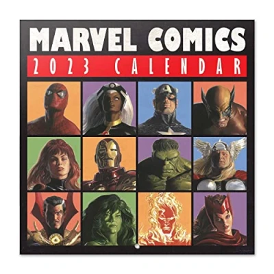 Image of Grupo Erik CP23012 Wall Calendar 2023, 12 Month Planner, Marvel Comics