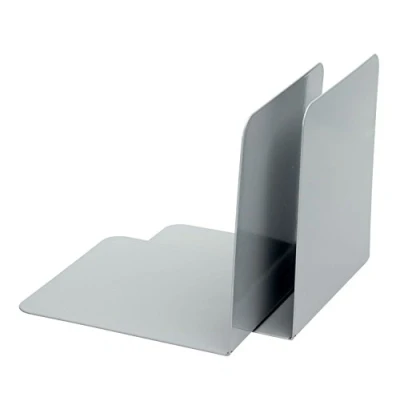 Image of ALCO Albert 4302 29 Bookends Metal 130 x 140 mm Pack of 2 Grey