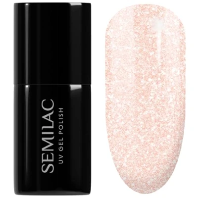 Image of SEMILAC 578 Glow Together Nail UV Gel Polish Long Lasting and Easy to Apply Soak off UV/Led Perfect for Home Professional Manicure Pedicure 7 ml