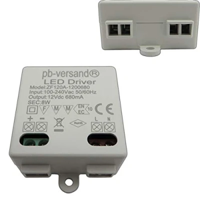 Image of LED Light Bulb Transformer 12 V DC 8 Watt Power Supply Driver Low Voltage Small &amp; Flat No Minimum Load