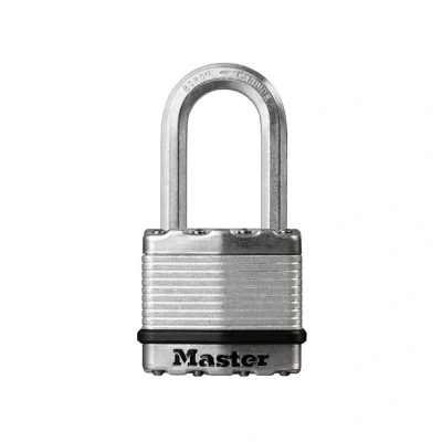 Image of MASTER LOCK 72EURD + M1EURDLFCC 4.5 m double Loop Steel Cable Key Laminated Padlock, Security Level 8/10, Long Shackle
