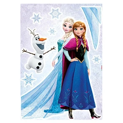 Image of Komar 14046H Deco Sticker, Frozen Sisters Design, 1 Item, Multi Coloured.
