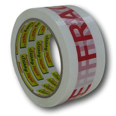 Image of Stikky 48mm x 50m Premium Low Noise Fragile Packing Sticky Tape (Pack of 6)