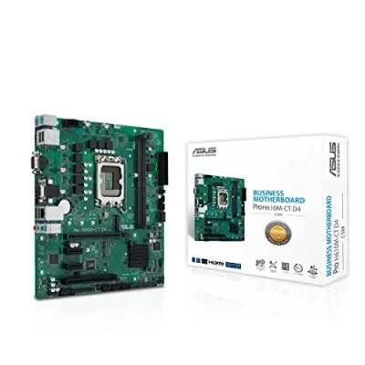 Image of Asus PRO H610M C D4 CSM Corporate Stable Model, Intel H610, 1700, Micro ATX, 2 DDR4, VGA, HDMI, DP, PCIe4, 1x M.2