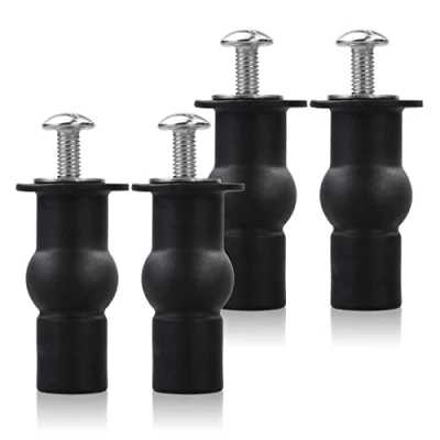 Image of 4 Pack Toilet Seat Screws,Universal Lid Hinges,Bolts Fittings Hinges Expanding Rubber Top Nuts Screw Fixings WC Blind Hole