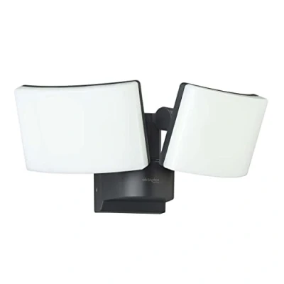 Image of Oktaplex lighting Cali Dos LED Outdoor Spotlight 40 W 2 Heads Wall IP65 3000 K Warm White Floodlight Anthracite