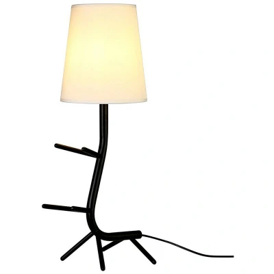 Image of Centipede Table Lamp With Shade, 1 x E27, Black / White