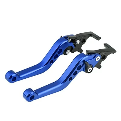 Image of KIMISS 1 Pair Motorcycle Clutch Brake Handle Levers Universal CNC Aluminum Alloy Double Disc Lever for GY6 Xmax 400 (Blue)+msx125 Blue