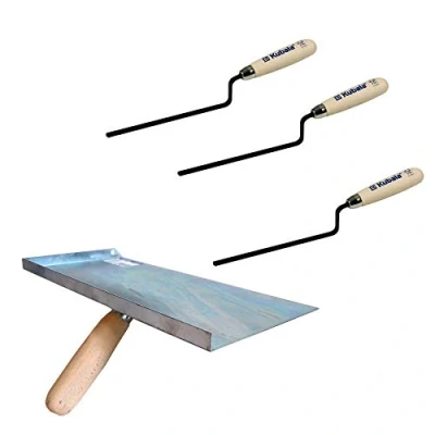 Image of Proper Tools Jointing Set with Finger Trowels and Mortal Handle 4 PCS Wooden for Pointing, Bricklaying, Jointing, DIY