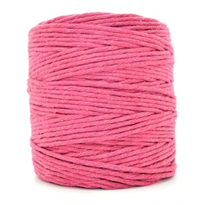 Image of Premium Fuchsia Macrame Cord, 200 m / 656 ft of 3 mm Thick Natural Cotton Thread Yarn Rope for Wall Hangings, Plant Hangers, DIY Crafts, Home Decorations, Gift Wrapping (Reel)