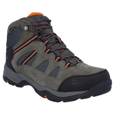 Image of Hi Tec Men&#039;s Banderra Ii Wp High Rise Hiking Boots, Grey Charcoal Graphite Burnt Orange 51, 12 UK